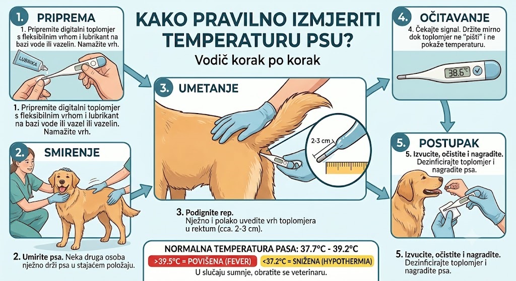 Kako pravilno izmjeriti temperaturu psu